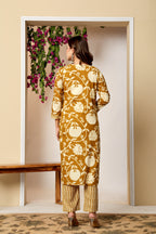 Floral Heritage Cotton 3-Piece Kurta Set The Baisa
