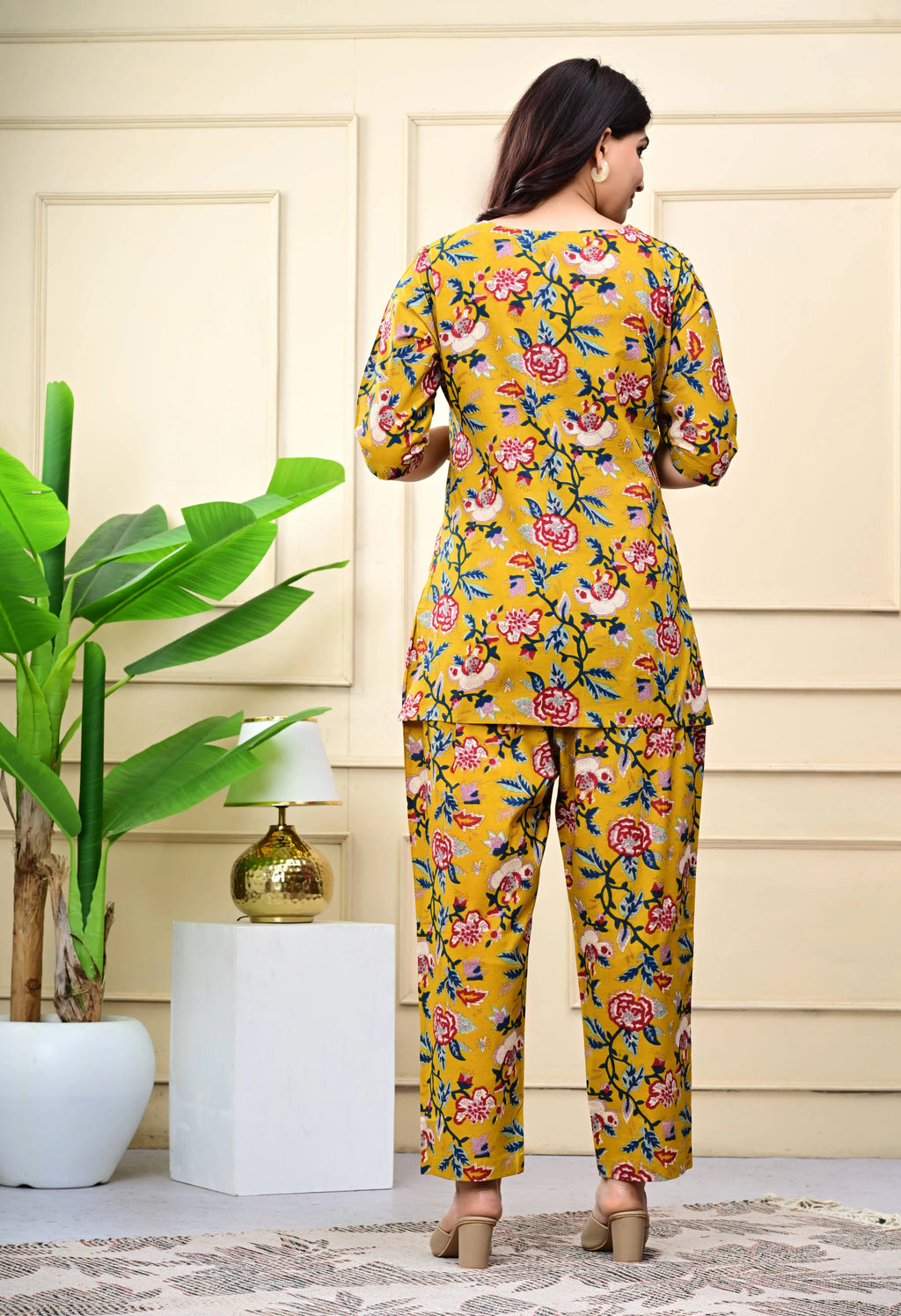 Azure Bloom Floral Cotton Co-ord The Baisa