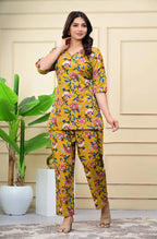 Azure Bloom Floral Cotton Co-ord The Baisa