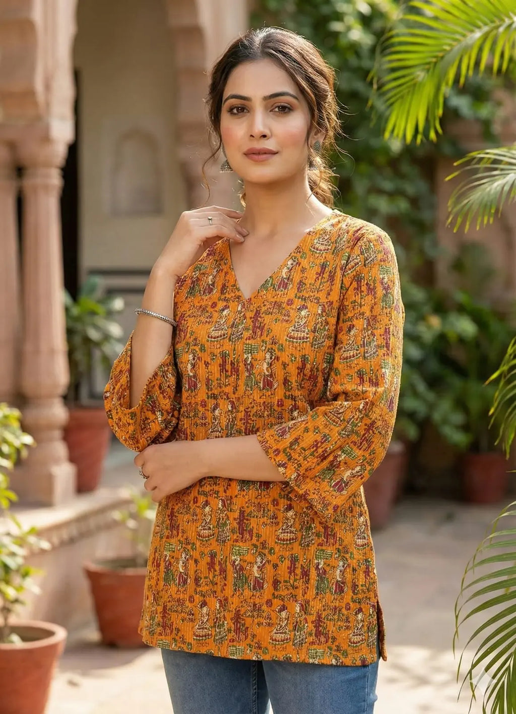Pretty Woman Kantha-Style Short Kurti The Baisa