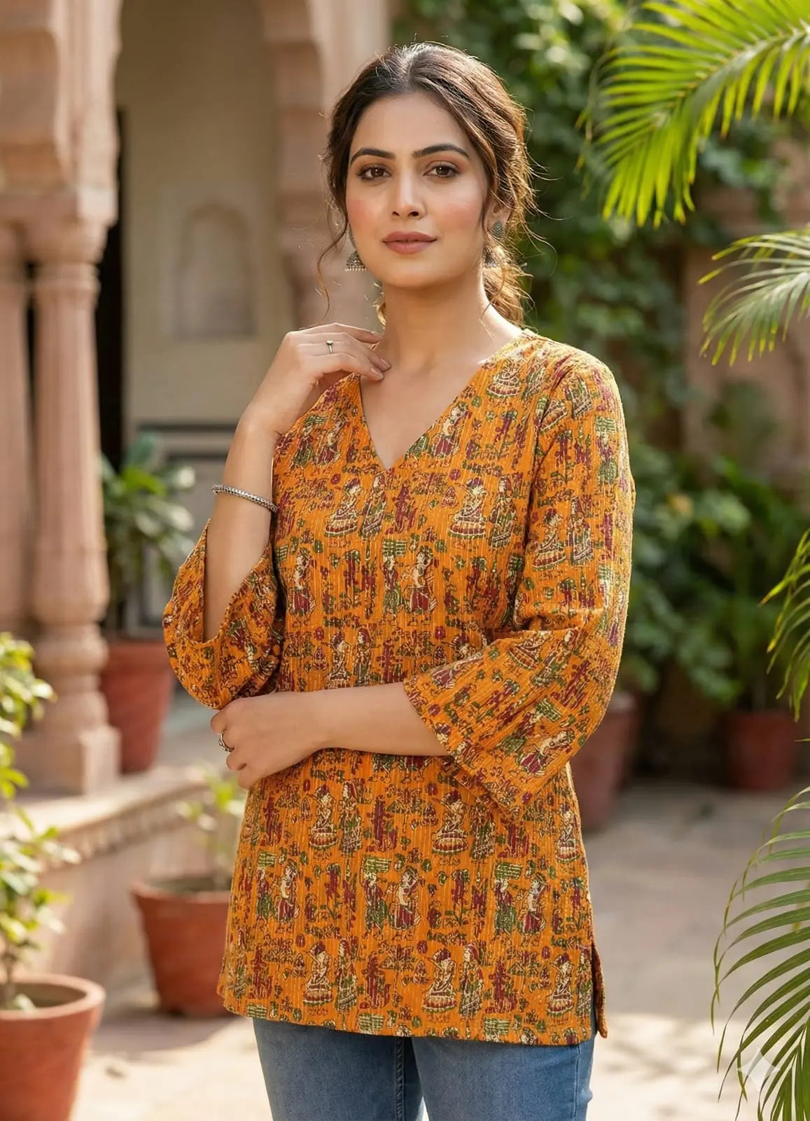 Pretty Woman Kantha-Style Short Kurti The Baisa