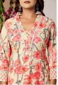 A-Line Floral V-Neck Lace Kurta Set — The Baisa
