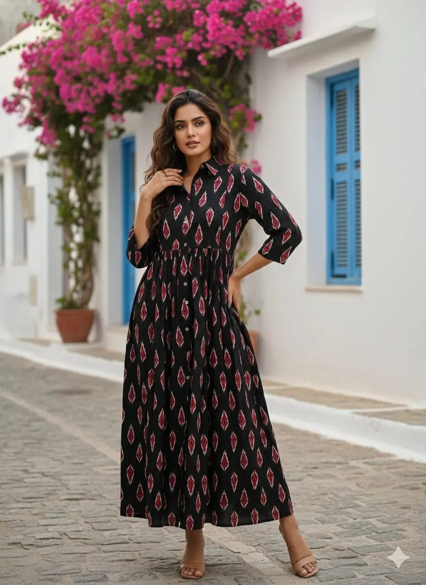 MomCare Morpankh Nursing Maternity Gown The Baisa