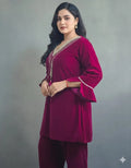 Royal Velvet Pathani Suit Set The Baisa
