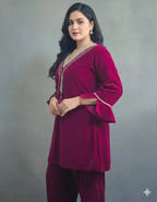 Royal Velvet Pathani Suit Set The Baisa